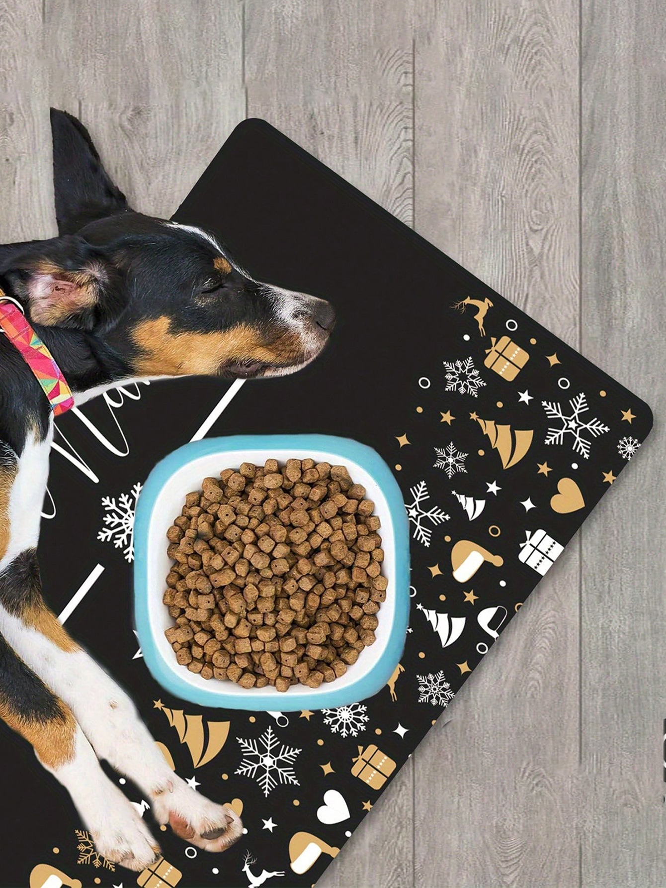Customized Christmas Pet Feeding Mat